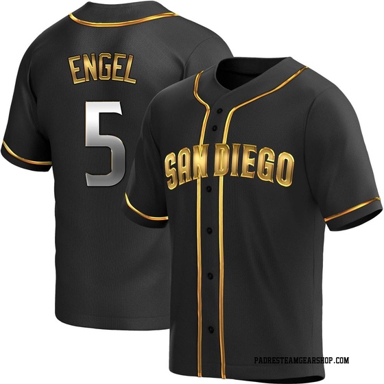 Men's San Diego Padres Adam Engel Black Golden Alternate Jersey - Replica