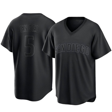 Men's San Diego Padres Adam Engel Black Pitch Fashion Jersey - Replica