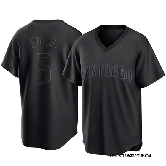 Men's San Diego Padres Adam Engel Black Pitch Fashion Jersey - Replica