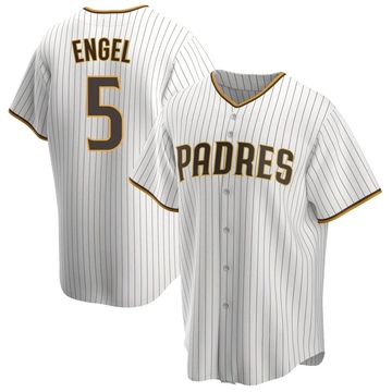 Men's San Diego Padres Adam Engel White/Brown Home Jersey - Replica