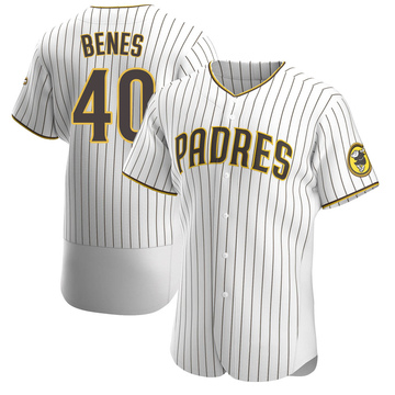 Men's San Diego Padres Andy Benes White/Brown Home Jersey - Authentic