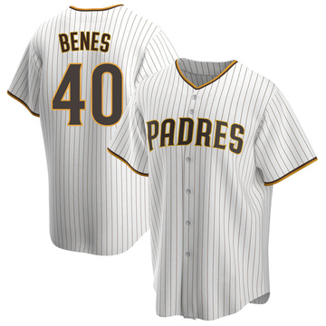 Men's San Diego Padres Andy Benes White/Brown Home Jersey - Replica