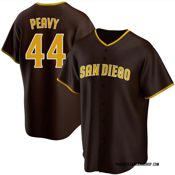 Men's San Diego Padres Jake Peavy Brown Road Jersey - Replica