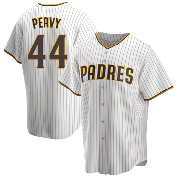 Men's San Diego Padres Jake Peavy White/Brown Home Jersey - Replica