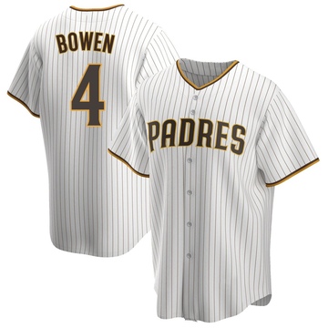 Men's San Diego Padres Jase Bowen White/Brown Home Jersey - Replica