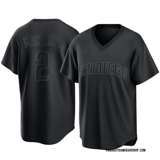 Men's San Diego Padres Johnny Manziel Black Pitch Fashion Jersey - Replica