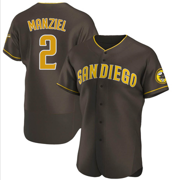 Men's San Diego Padres Johnny Manziel Brown Road Jersey - Authentic