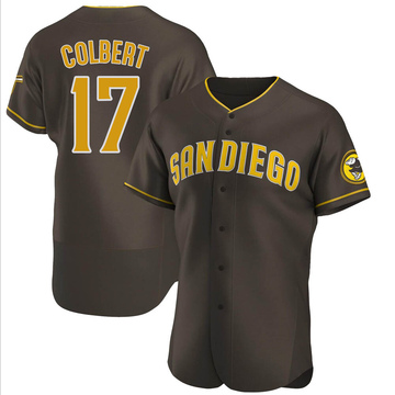 Men's San Diego Padres Nate Colbert Brown Road Jersey - Authentic