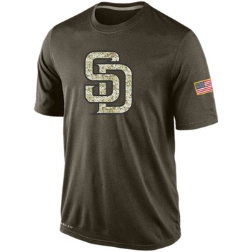 Men's San Diego Padres Olive Dri-Fit Salute To Service KO Performance T-Shirt -
