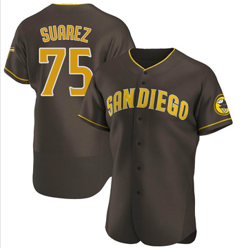 Men's San Diego Padres Robert Suarez Brown Road Jersey - Authentic