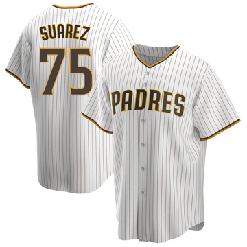 Men's San Diego Padres Robert Suarez White/Brown Home Jersey - Replica