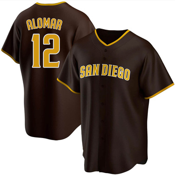 Men's San Diego Padres Roberto Alomar Brown Road Jersey - Replica