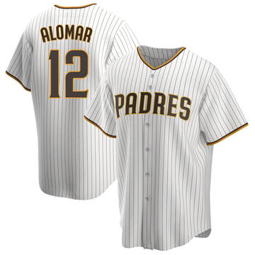 Men's San Diego Padres Roberto Alomar White/Brown Home Jersey - Replica