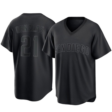 Men's San Diego Padres Tirso Ornelas Black Pitch Fashion Jersey - Replica