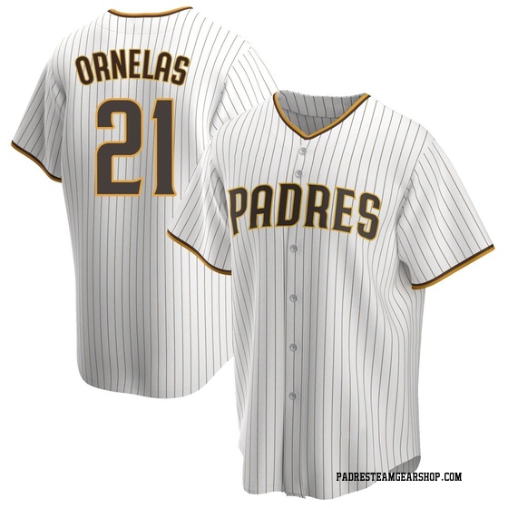 Men's San Diego Padres Tirso Ornelas White/Brown Home Jersey - Replica