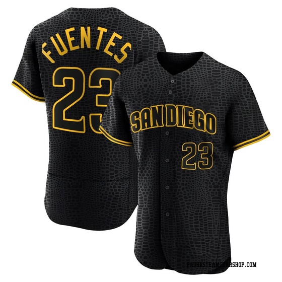 Men's San Diego Padres Tito Fuentes Black Snake Skin City Jersey - Authentic