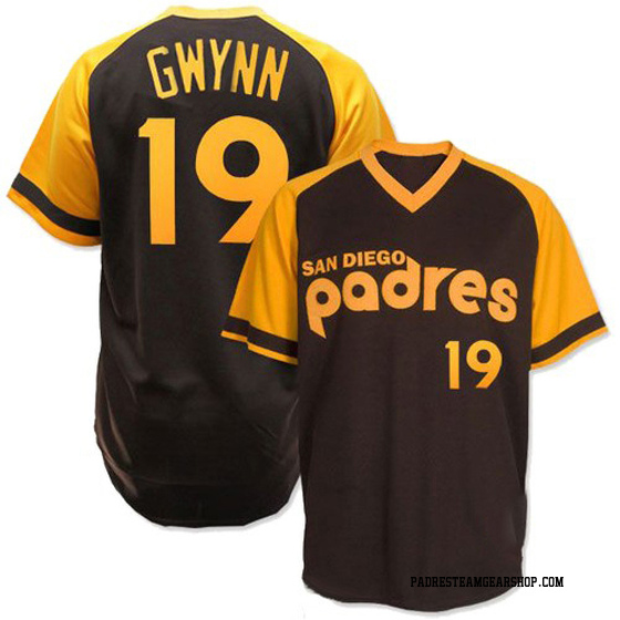 Men's San Diego Padres Tony Gwynn Brown Throwback Jersey - Authentic