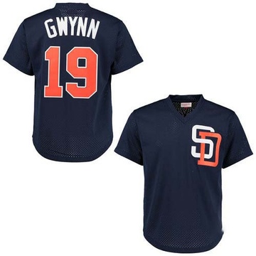 Men's San Diego Padres Tony Gwynn Navy Blue 1996 Throwback Jersey - Replica