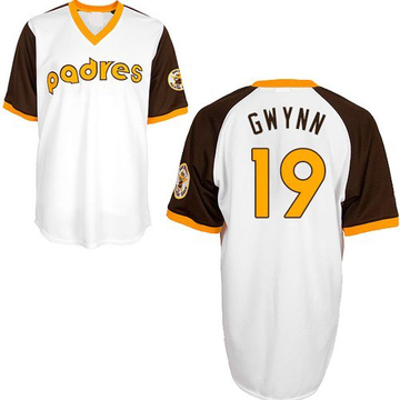 Men's San Diego Padres Tony Gwynn White Throwback Jersey - Authentic