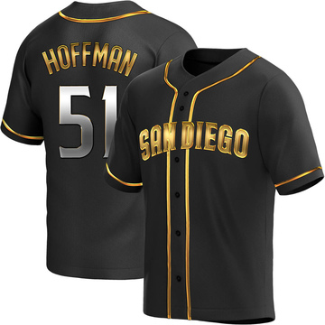 Men's San Diego Padres Trevor Hoffman Black Golden Alternate Jersey - Replica