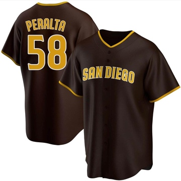 Men's San Diego Padres Wandy Peralta Brown Road Jersey - Replica