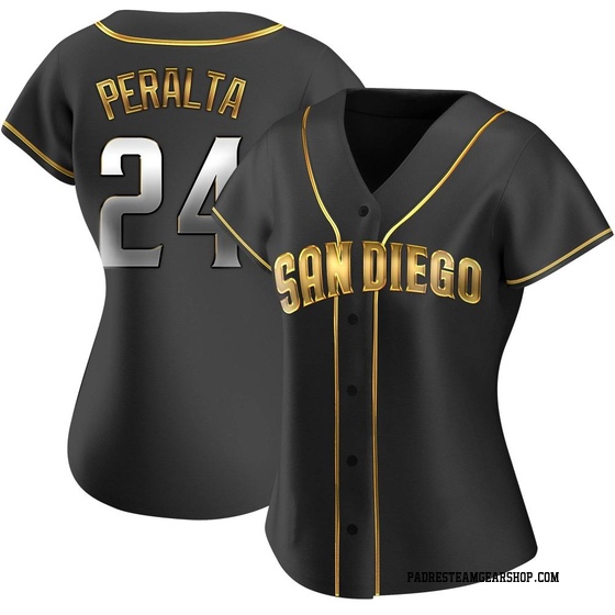 Women's San Diego Padres David Peralta Black Golden Alternate Jersey - Replica