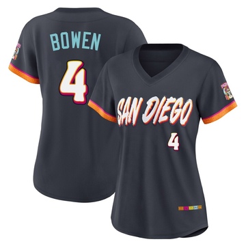 Women's San Diego Padres Jase Bowen Obsidian 2026 City Connect Stadium Jersey - Limited
