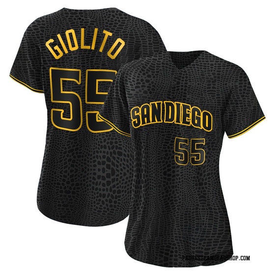 Women's San Diego Padres Lucas Giolito Black Snake Skin City Jersey - Replica