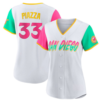Women's San Diego Padres Mike Piazza White 2022 City Connect Jersey - Replica