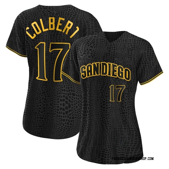 Women's San Diego Padres Nate Colbert Black Snake Skin City Jersey - Authentic