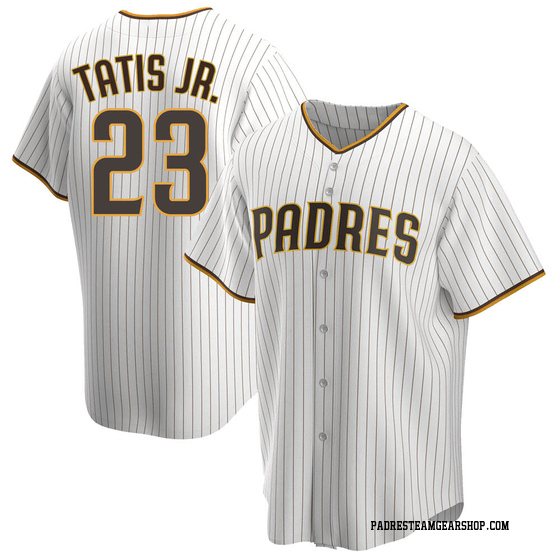 Youth San Diego Padres Fernando Tatis Jr. White/Brown Home Jersey - Replica