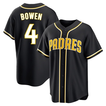 Youth San Diego Padres Jase Bowen Black Fashion Out Jersey - Replica