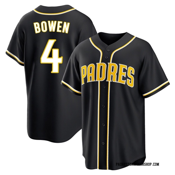 Youth San Diego Padres Jase Bowen Black Fashion Out Jersey - Replica