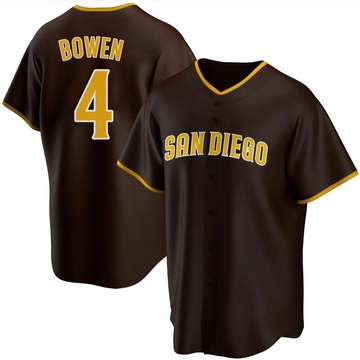 Youth San Diego Padres Jase Bowen Brown Road Jersey - Replica