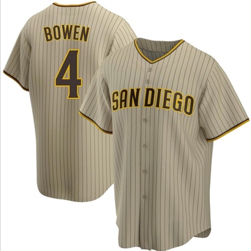 Youth San Diego Padres Jase Bowen Sand/Brown Alternate Jersey - Replica