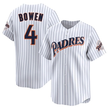 Youth San Diego Padres Jase Bowen White Cooperstown Collection Jersey - Limited