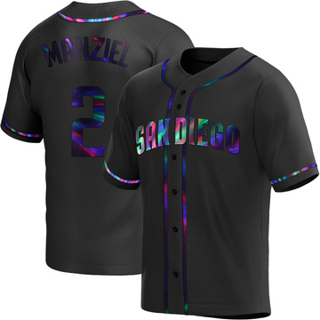 Youth San Diego Padres Johnny Manziel Black Holographic Alternate Jersey - Replica