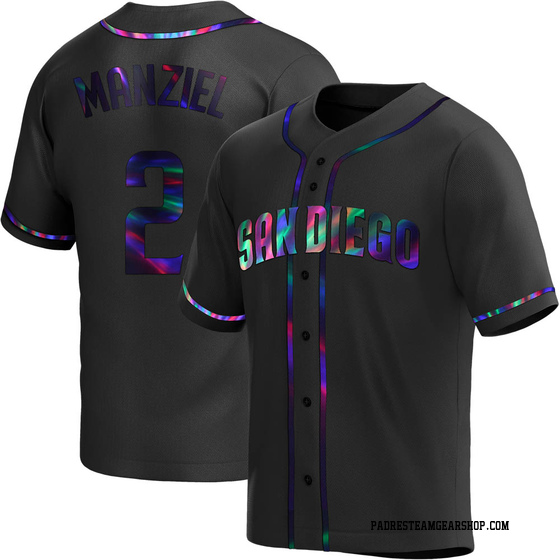 Youth San Diego Padres Johnny Manziel Black Holographic Alternate Jersey - Replica