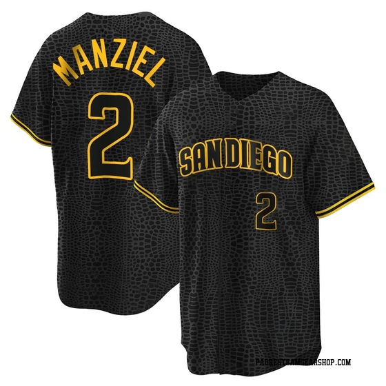 Youth San Diego Padres Johnny Manziel Black Snake Skin City Jersey - Replica