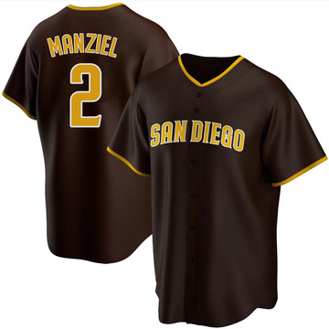 Youth San Diego Padres Johnny Manziel Brown Road Jersey - Replica