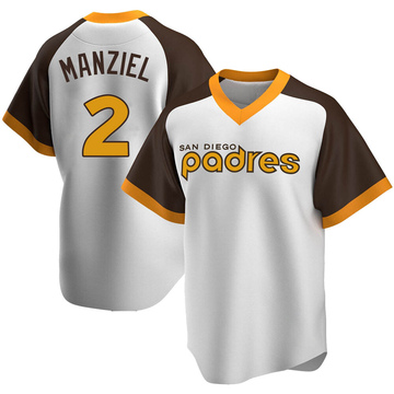 Youth San Diego Padres Johnny Manziel White Home Cooperstown Collection Jersey - Replica
