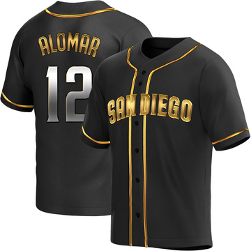 Youth San Diego Padres Roberto Alomar Black Golden Alternate Jersey - Replica