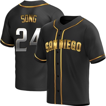 Youth San Diego Padres Sung-Mun Song Black Golden Alternate Jersey - Replica