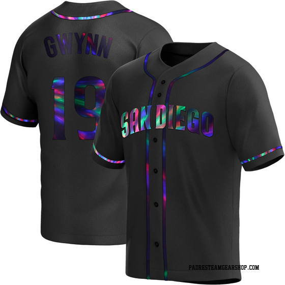 Youth San Diego Padres Tony Gwynn Black Holographic Alternate Jersey - Replica