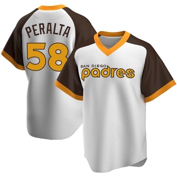 Youth San Diego Padres Wandy Peralta White Home Cooperstown Collection Jersey - Replica